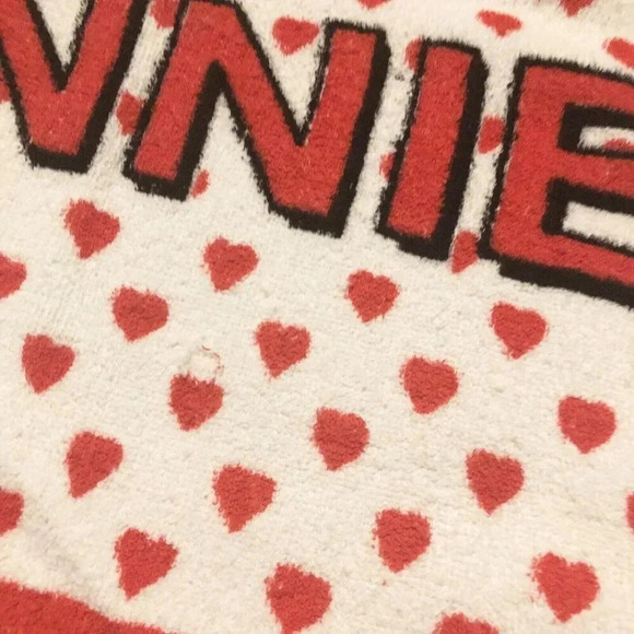 Vintage Disney Mickey Minnie Mouse Towel Hearts 51 x 24  Flaws - Picture 5 of 16